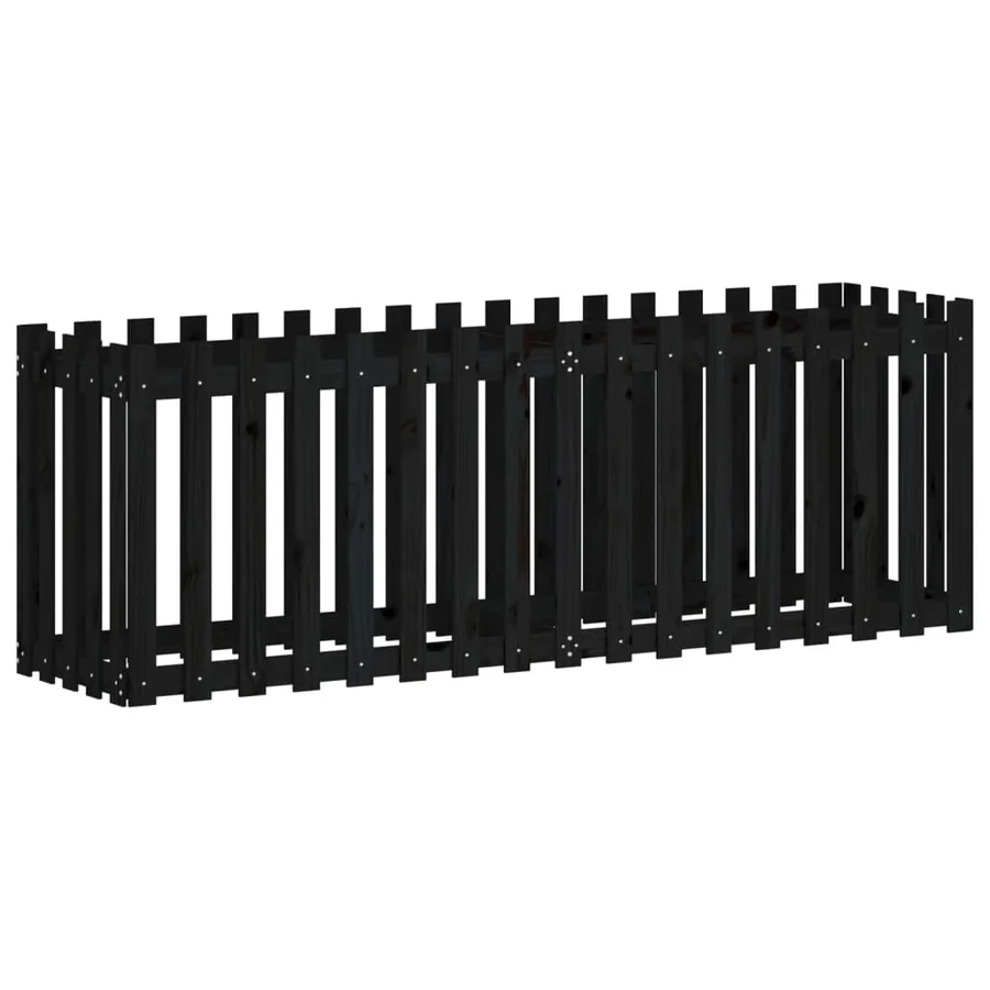 Lit surélevé de jardin design de clôture 200x50x70cm pin massif - 2