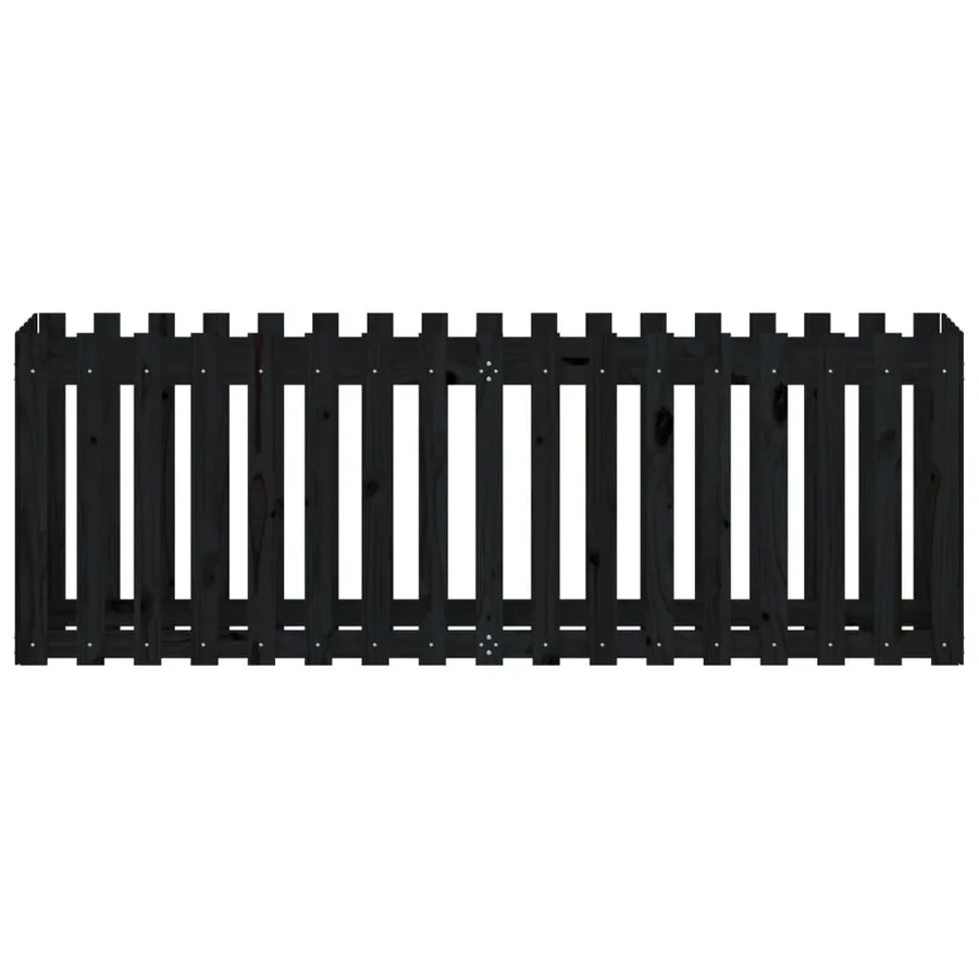Lit surélevé de jardin design de clôture 200x50x70cm pin massif - 5