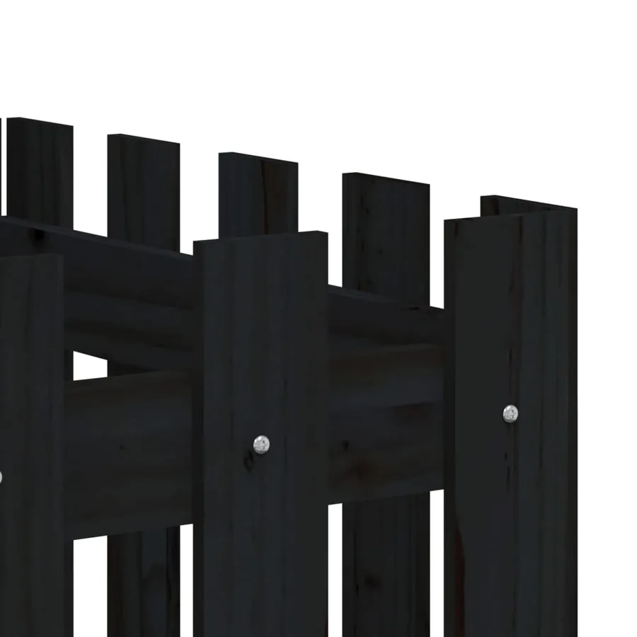 Lit surélevé de jardin design de clôture 200x50x70cm pin massif - 7
