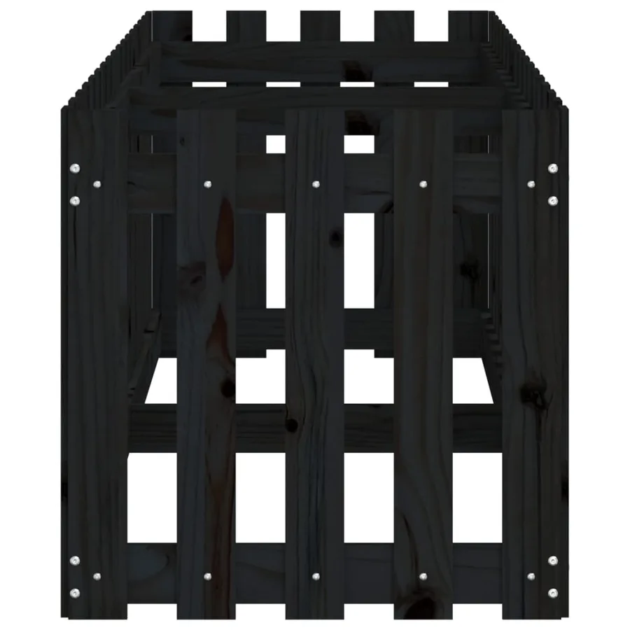 Lit surélevé de jardin design de clôture 200x50x50cm pin massif - 6