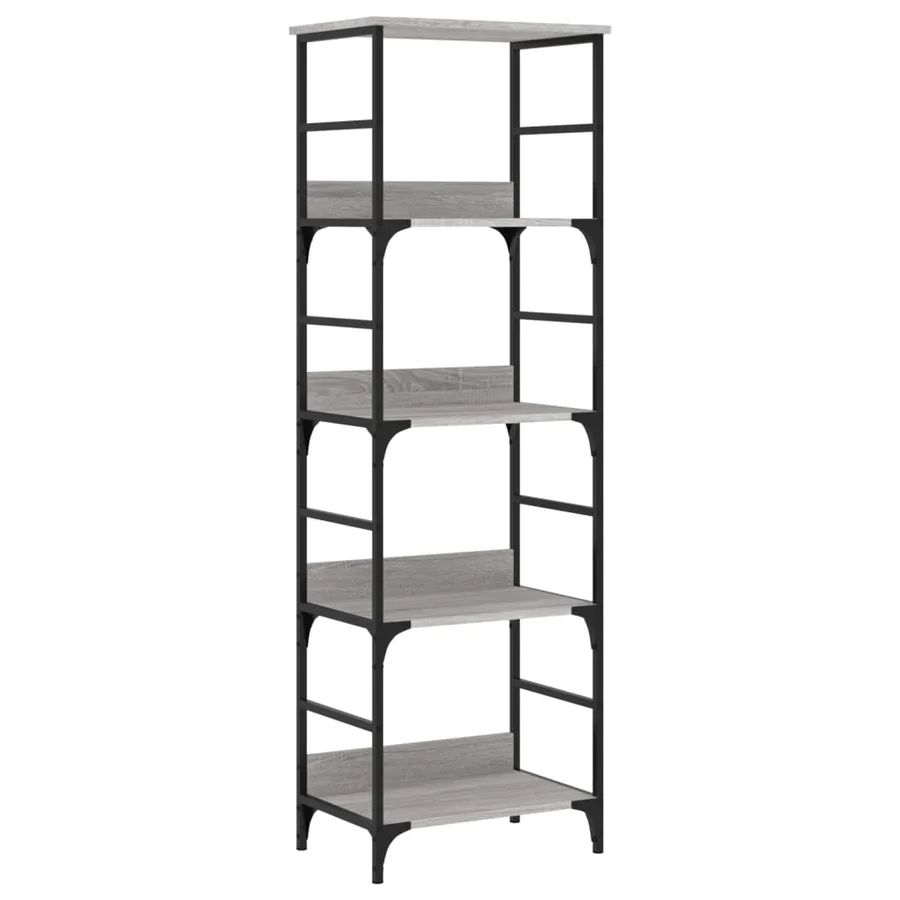 Bibliothèque sonoma gris 50x33x153 cm bois d'ingénierie - 2