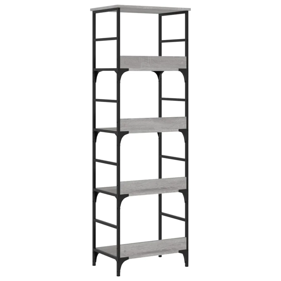 Bibliothèque sonoma gris 50x33x153 cm bois d'ingénierie - 6