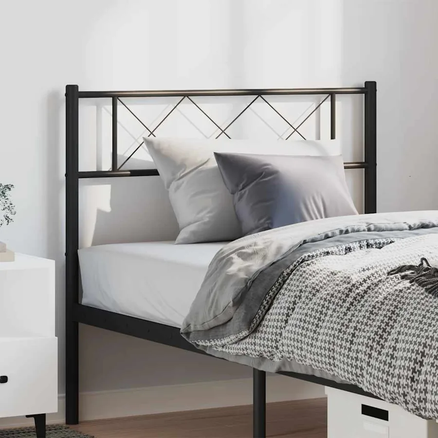 Tête de lit de remplacement métal noir 100 cm