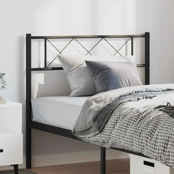 Tête de lit de remplacement métal noir 100 cm