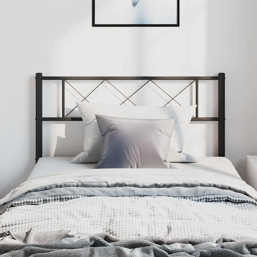 Tête de lit de remplacement métal noir 100 cm - 3