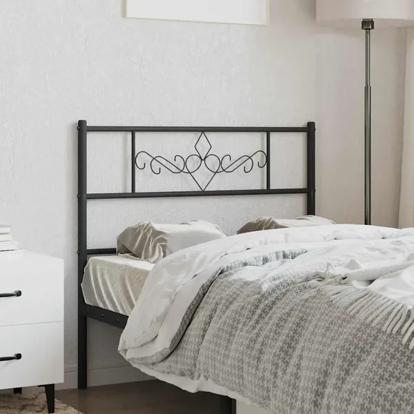 Tête de lit de remplacement métal noir 75 cm