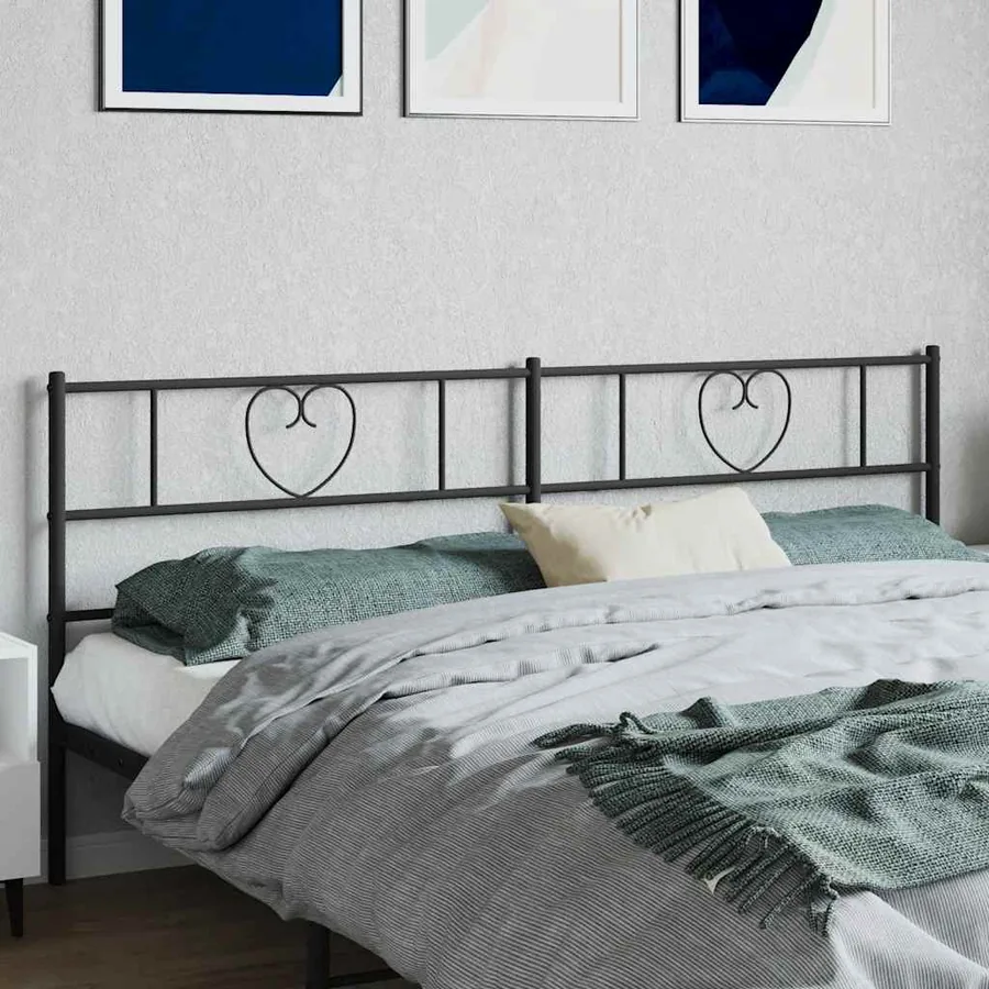 Tête de lit de remplacement métal noir 180 cm