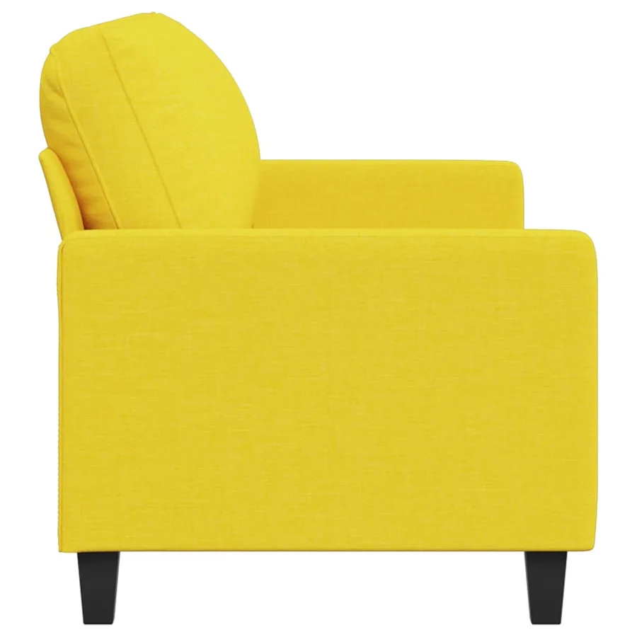 Canapé à 3 places Jaune clair 180 cm Tissu - 5