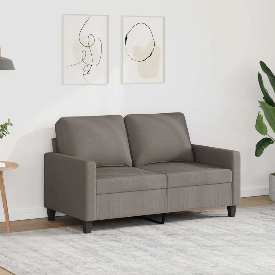 Canapé à 2 places Taupe 120 cm Tissu