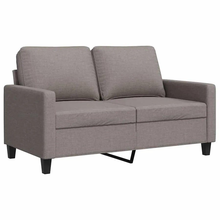 Canapé à 2 places Taupe 120 cm Tissu - 2