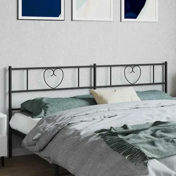 Tête de lit de remplacement métal noir 200 cm