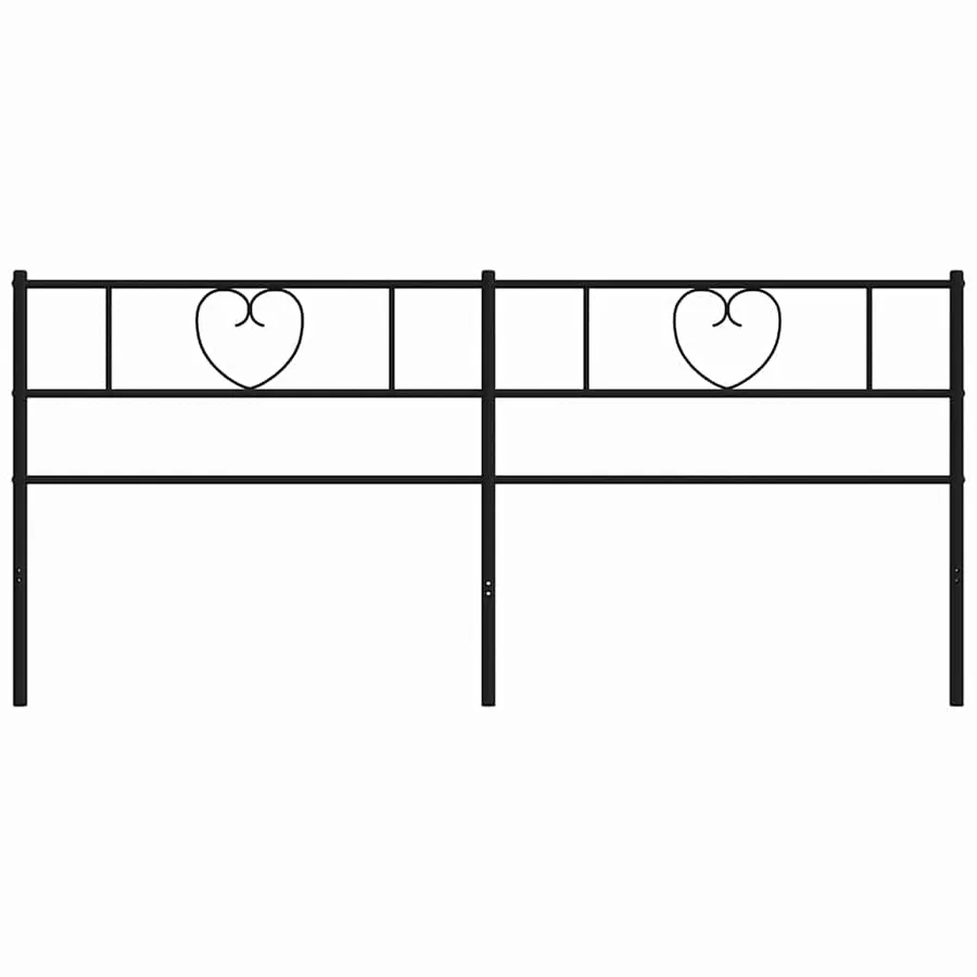 Tête de lit de remplacement métal noir 200 cm - 4