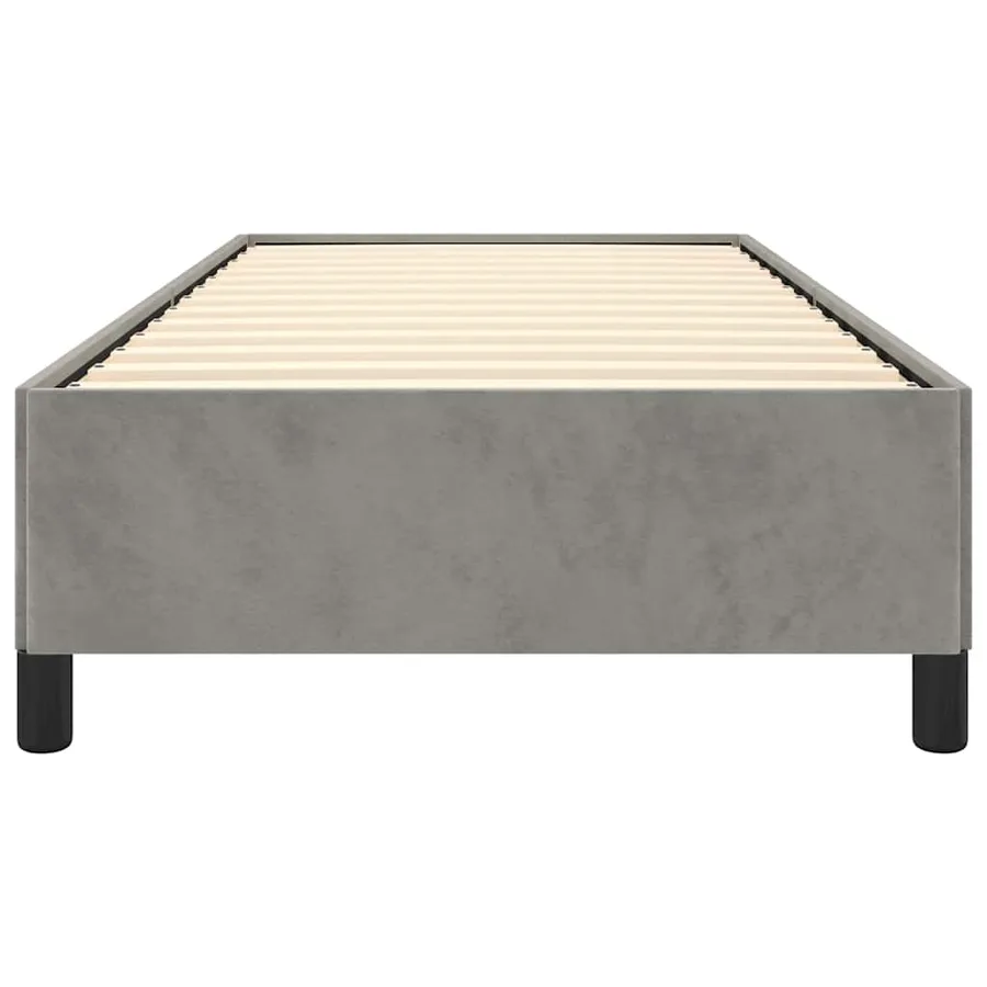 Cadre de lit gris clair 100x203 cm velours - 6
