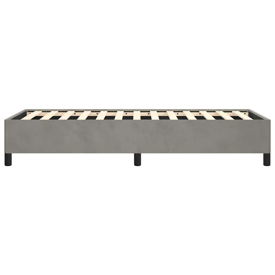 Cadre de lit gris clair 100x203 cm velours - 7