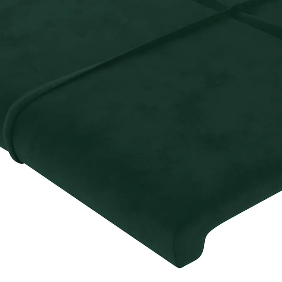 Cadre de lit sans matelas vert foncé 200x200 cm velours - 10