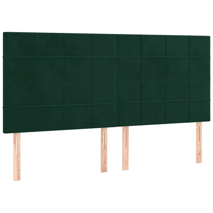 Cadre de lit sans matelas vert foncé 200x200 cm velours - 7