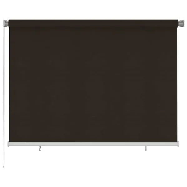 Store roulant d'extérieur 205 (l) x 140 (H) cm marron HDPE