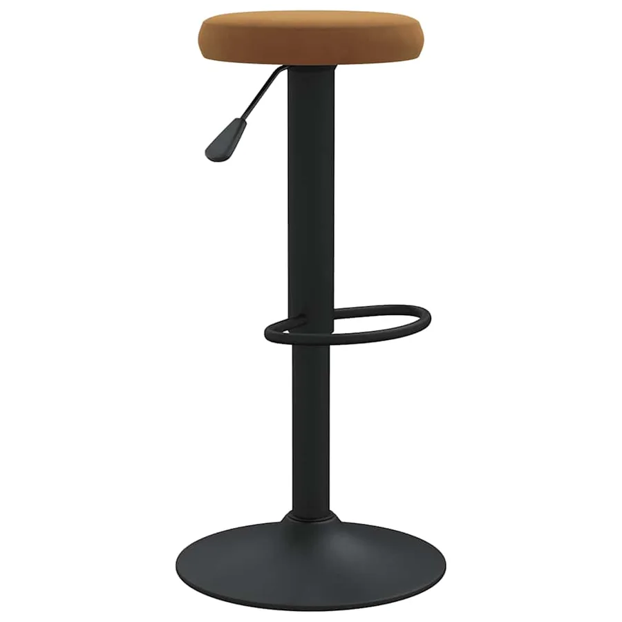 Tabourets de bar lot de 2 marron velours - 4