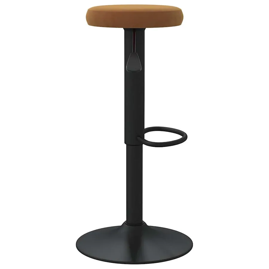 Tabourets de bar lot de 2 marron velours - 5