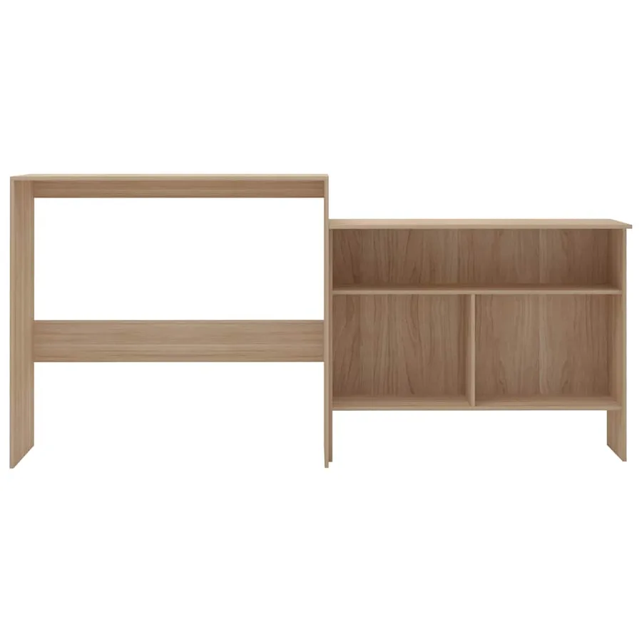Table de bar avec 2 dessus de table Chêne 130x40x120 cm - 3