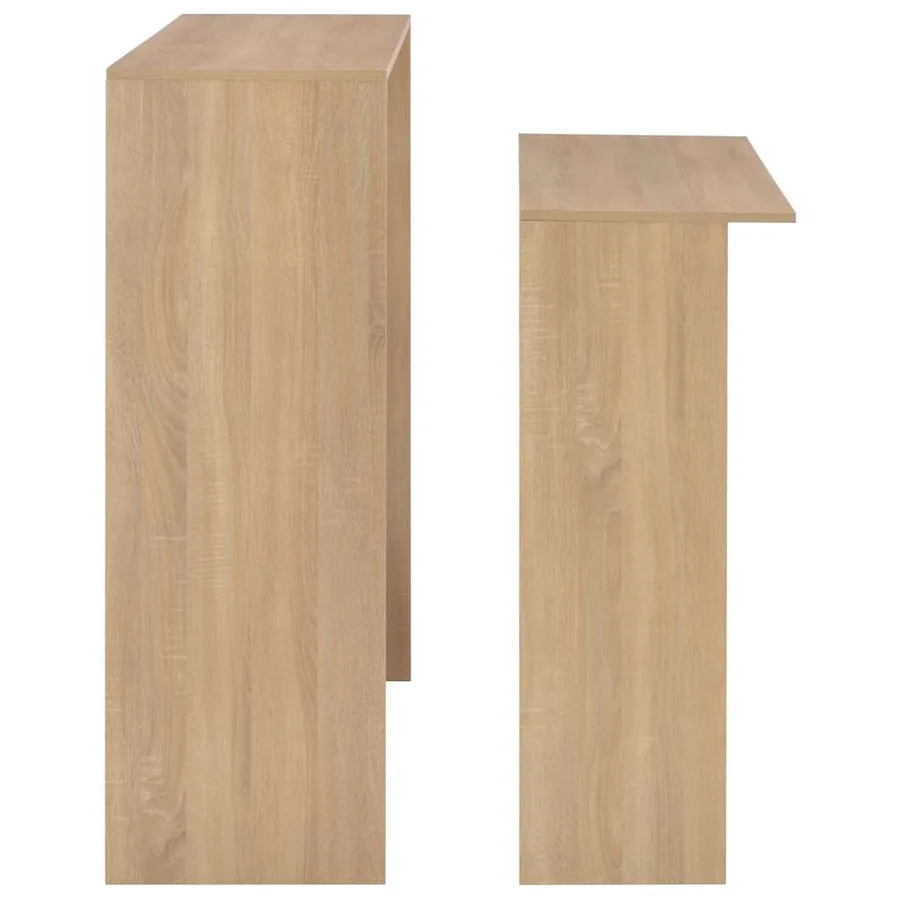 Table de bar avec 2 dessus de table Chêne 130x40x120 cm - 6