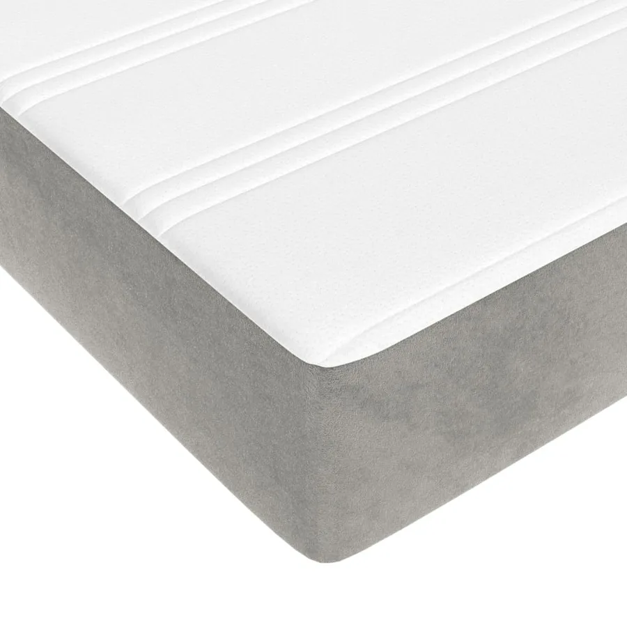 Matelas de lit à ressorts ensachés fermeté moyenne 152x203x20 cm velours - 5