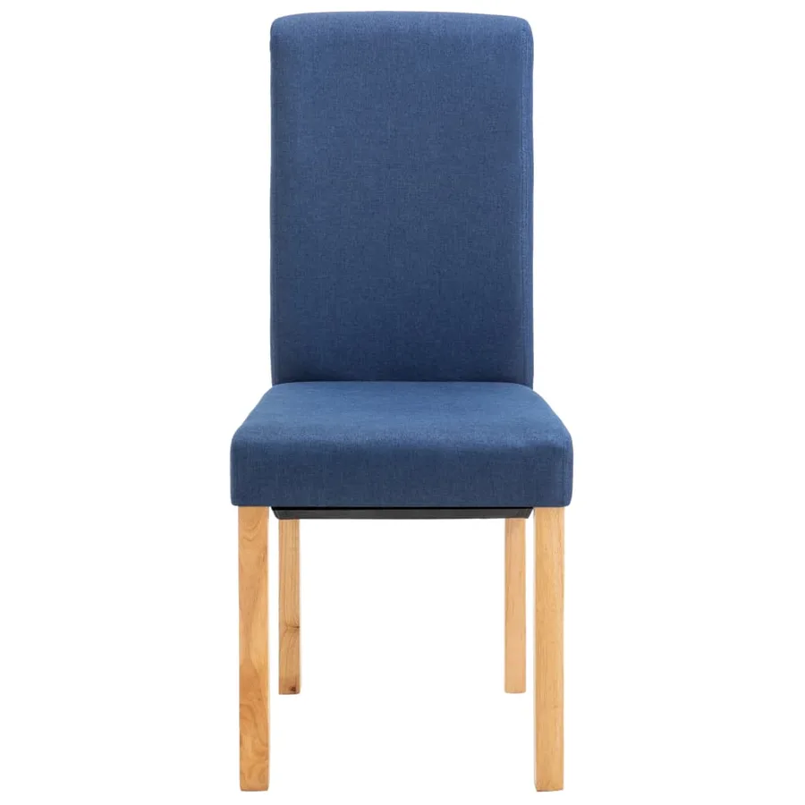 Chaises à manger lot de 4 bleu tissu - 4