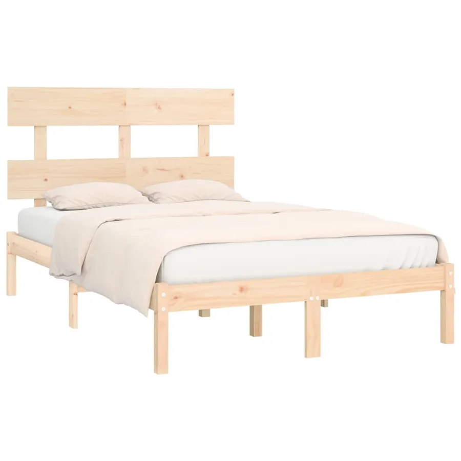 Cadre de lit sans matelas 150x200 cm bois massif - 3