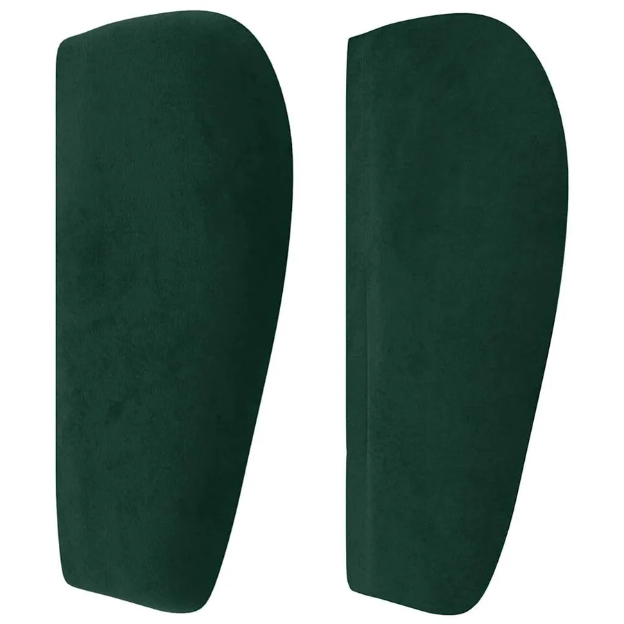 Tête de lit avec oreilles Vert foncé 183x23x78/88 cm Velours - 4
