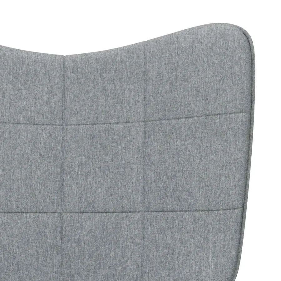 Chaise de relaxation avec tabouret Gris clair Tissu - 9