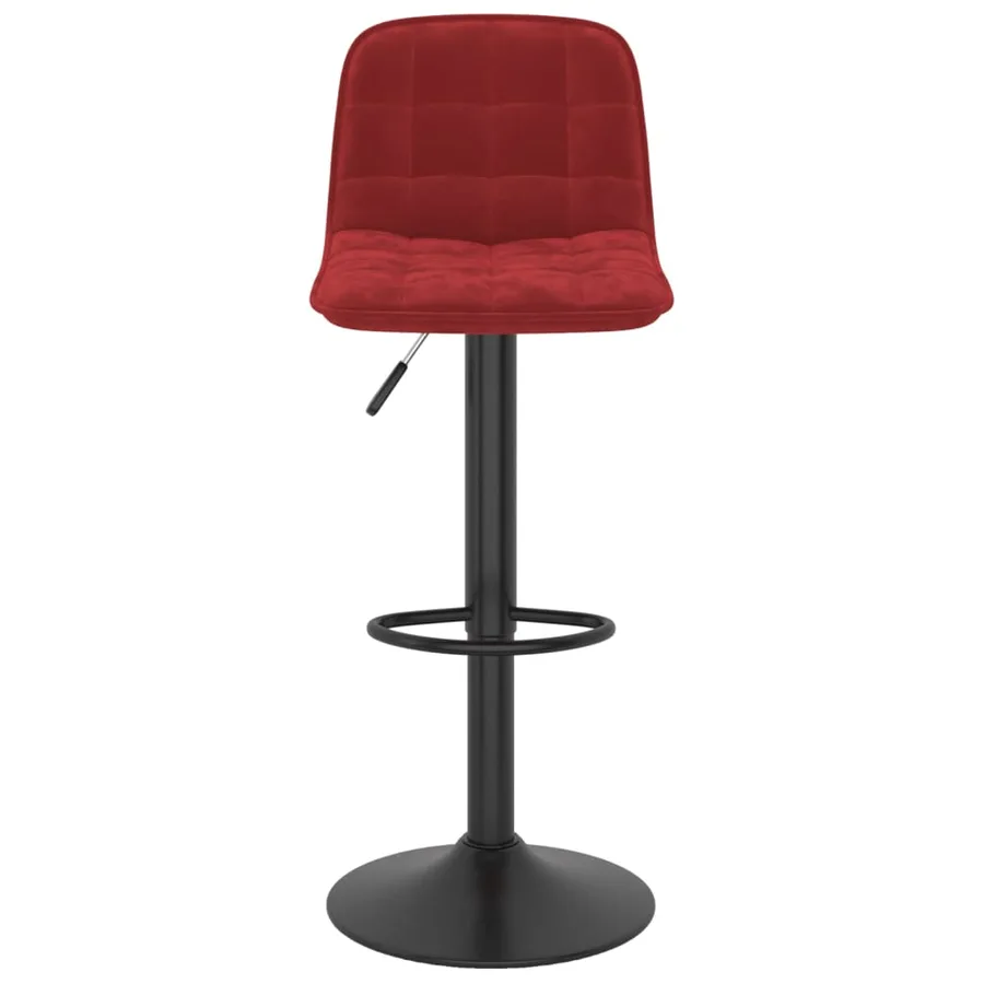 Tabourets de bar lot de 2 rouge bordeaux velours - 4