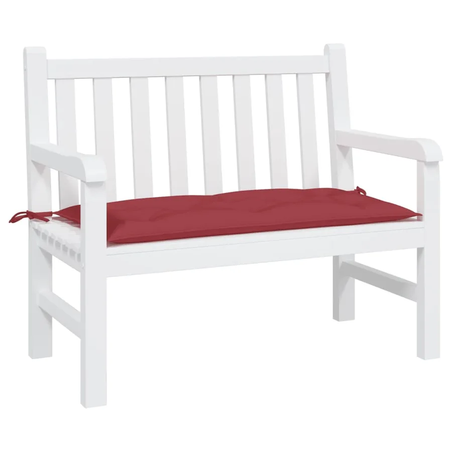 Coussin de banc de jardin rouge bordeaux 110x50x7 cm - 3