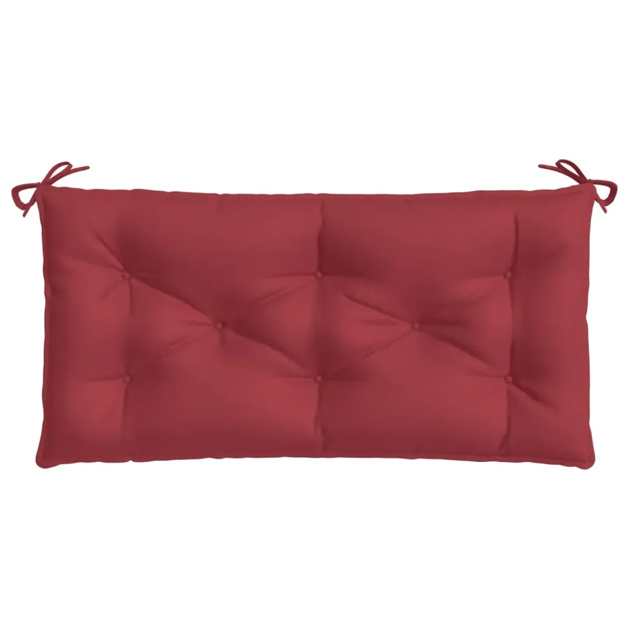 Coussin de banc de jardin rouge bordeaux 110x50x7 cm - 4