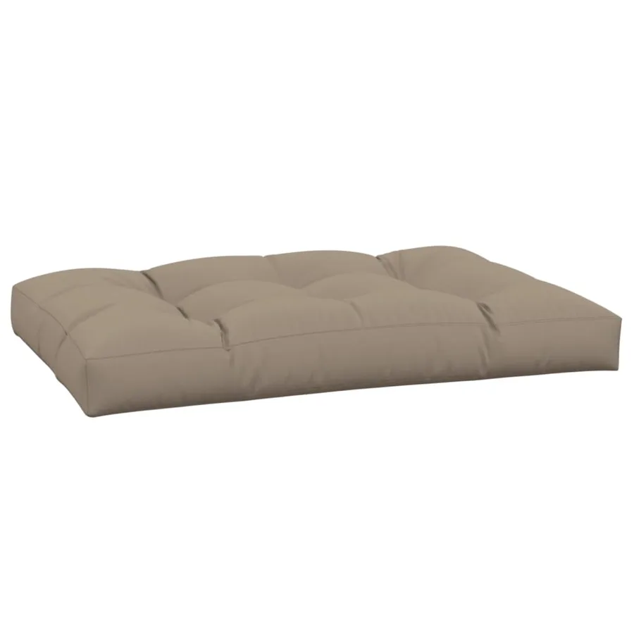 Coussin de palette taupe 120x80x12 cm tissu - 2