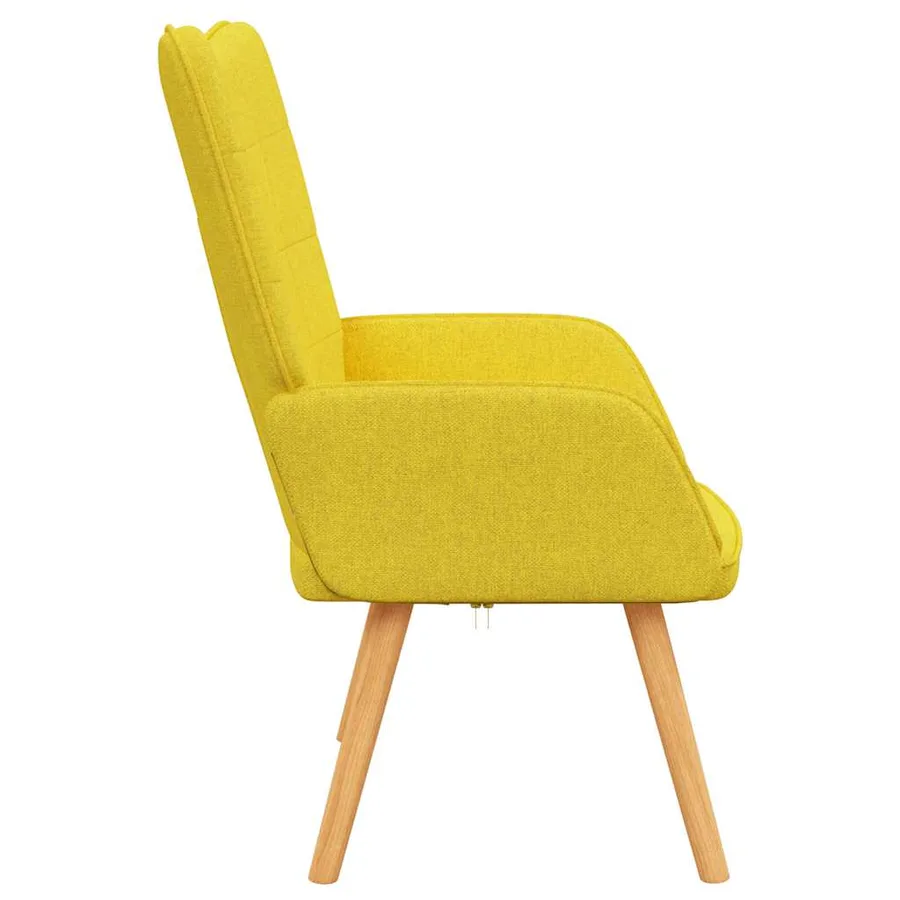 Chaise de relaxation Jaune moutarde Tissu - 4