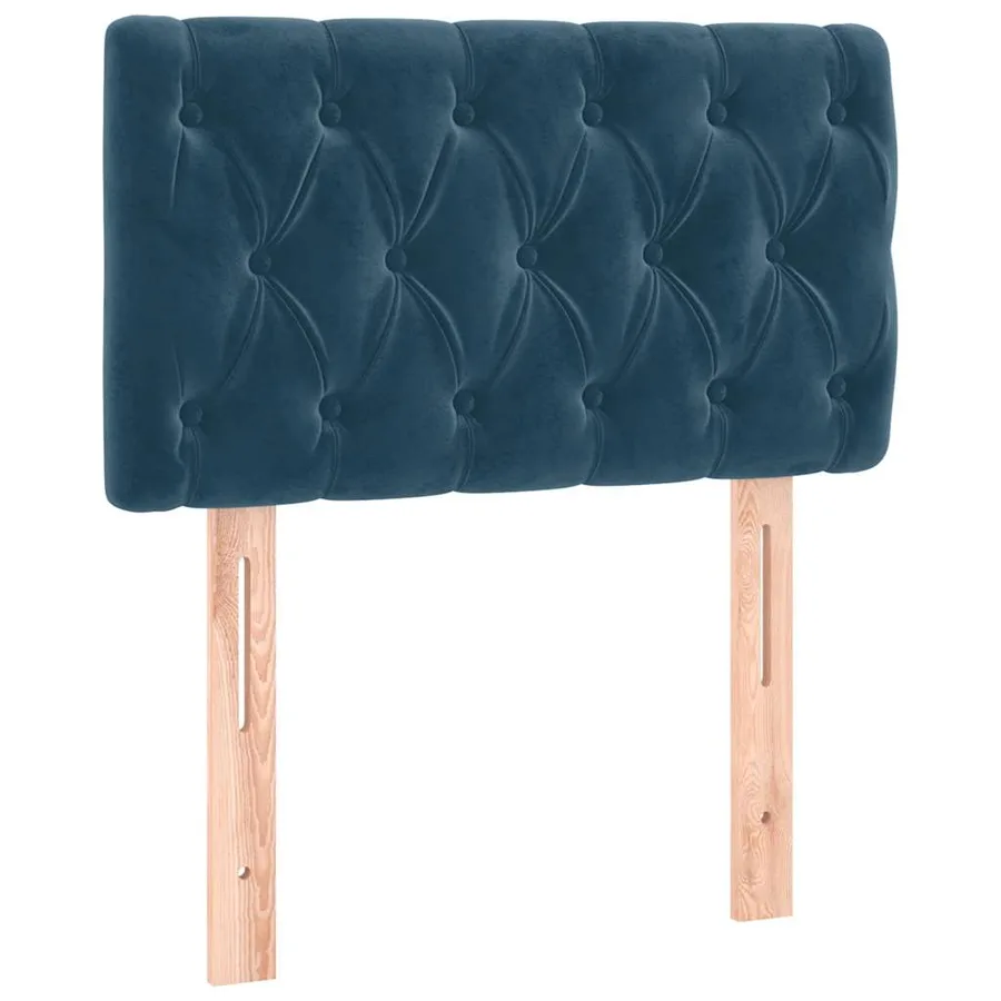Tête de lit à LED Bleu foncé 80x7x78/88 cm Velours - 4