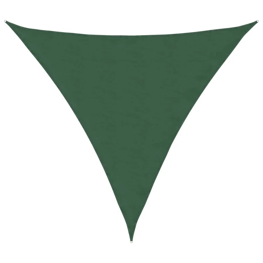 Voile parasol tissu oxford triangulaire 5x5x5 m vert foncé - 2