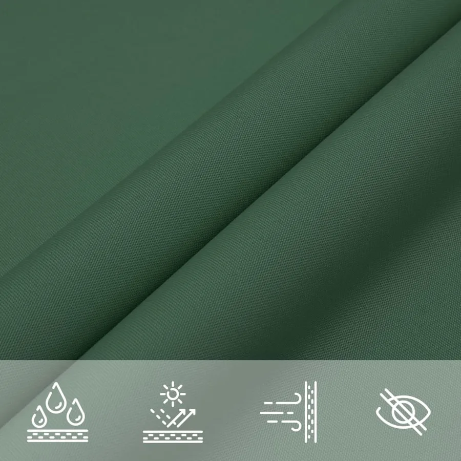 Voile parasol tissu oxford triangulaire 5x5x5 m vert foncé - 8