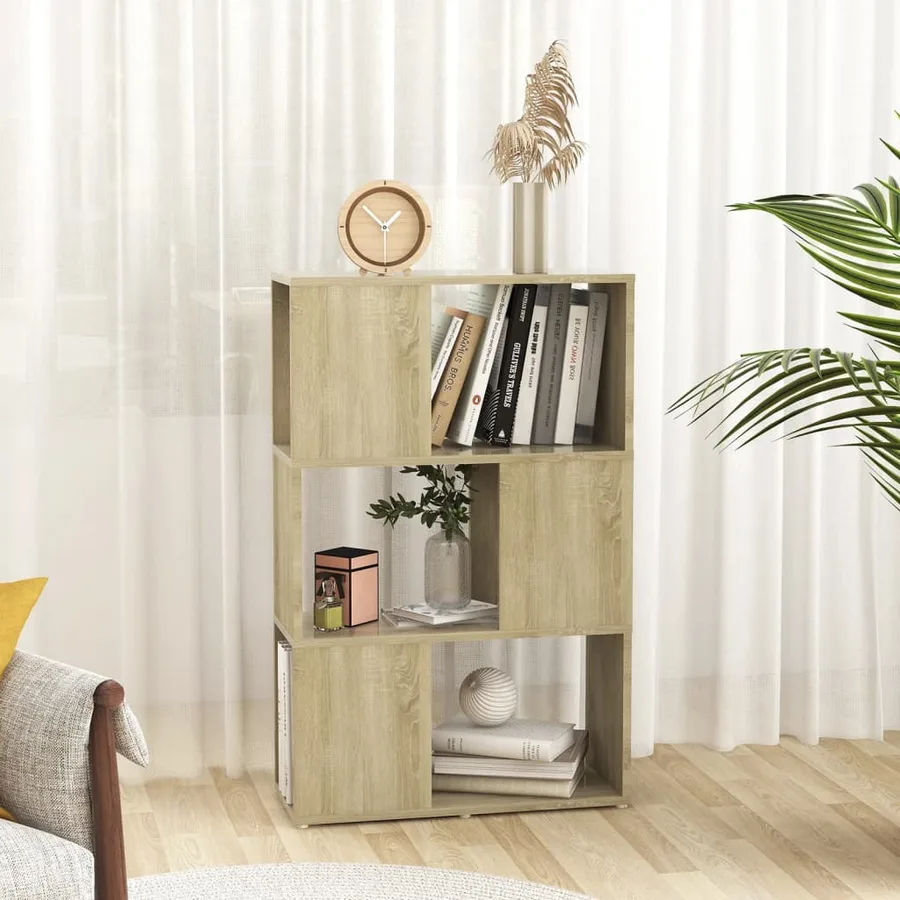Bibliothèque/Séparateur de pièce Chêne Sonoma 60x24x94 cm - 3