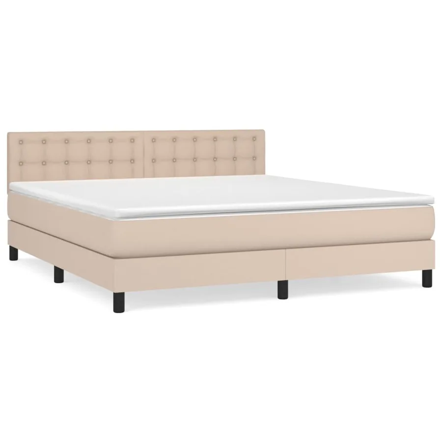 Sommier à lattes de lit avec matelas Cappuccino 180x200 cm - 2
