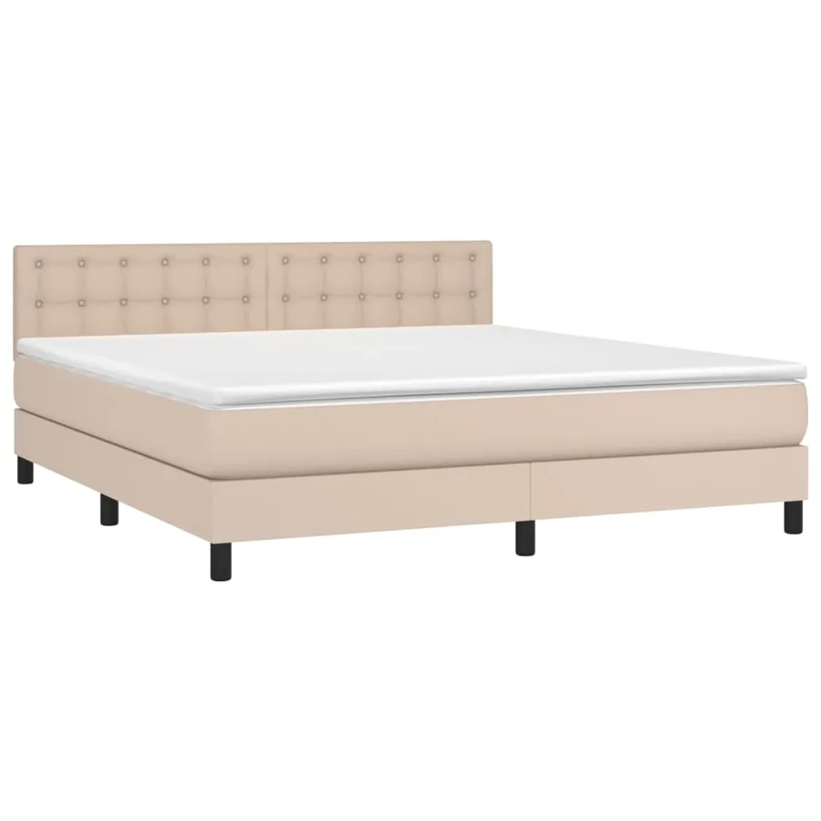 Sommier à lattes de lit avec matelas Cappuccino 180x200 cm - 3