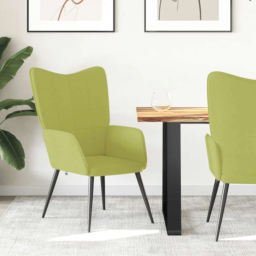 Chaise de relaxation Vert Tissu