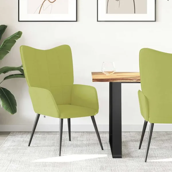 Chaise de relaxation Vert Tissu