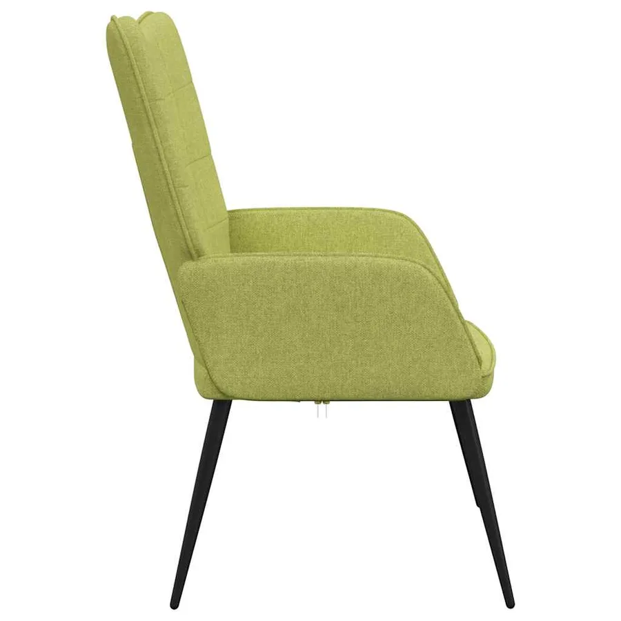 Chaise de relaxation Vert Tissu - 8
