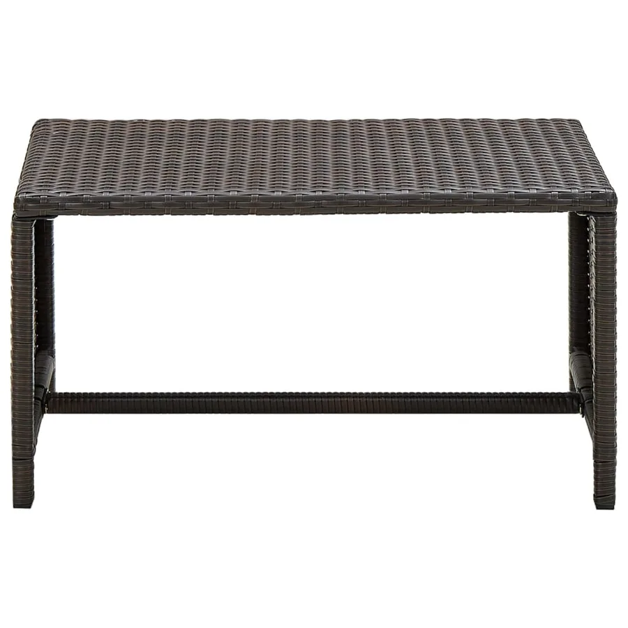 Table basse Marron 70x40x38 cm Résine tressée - 2