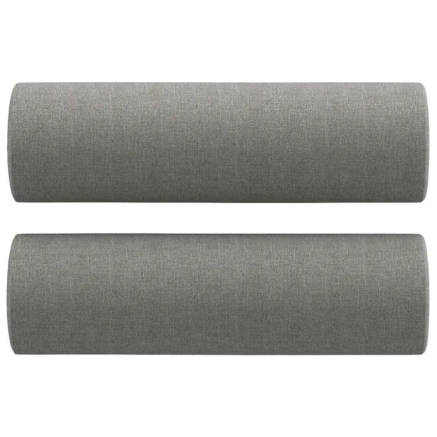 Canapé 3 places et oreillers et coussins Gris foncé 210cm Tissu - 5