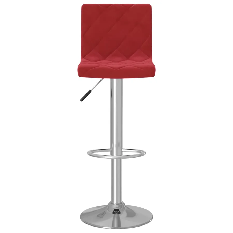 Tabourets de bar lot de 2 rouge bordeaux velours - 4