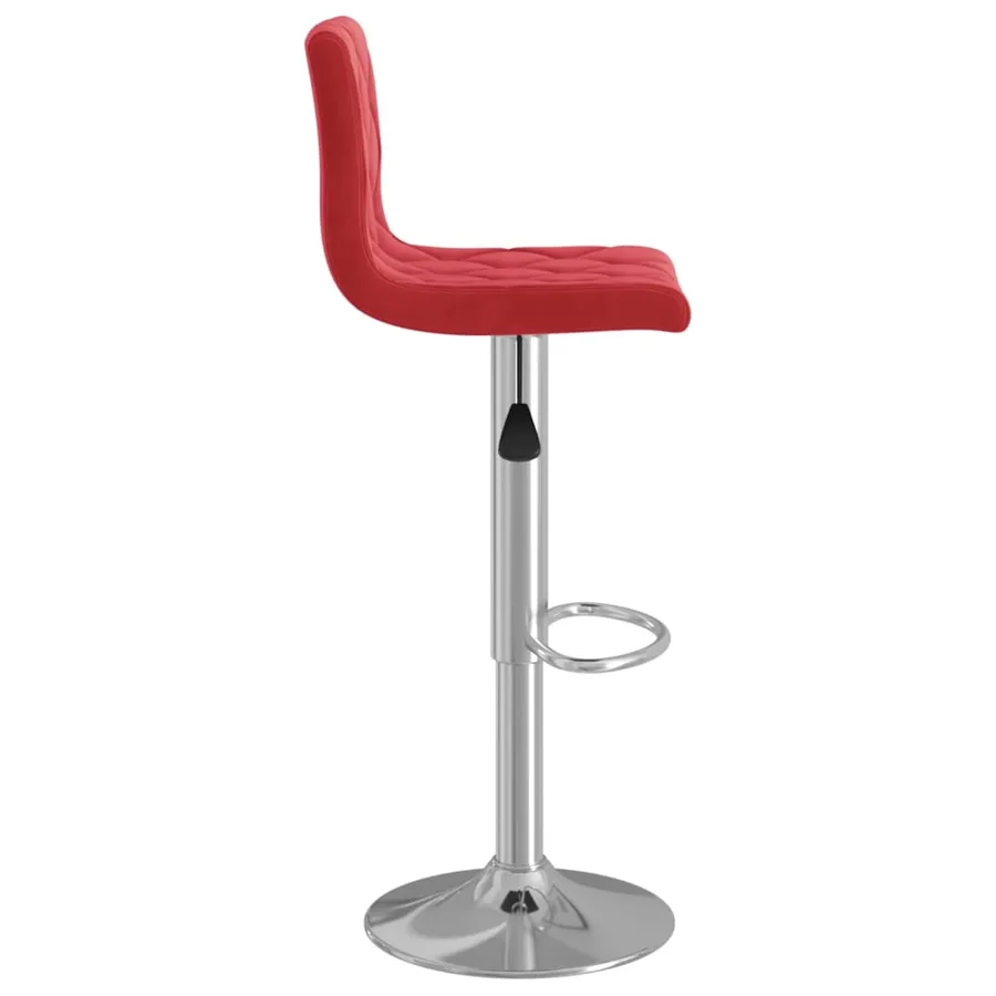 Tabourets de bar lot de 2 rouge bordeaux velours - 5