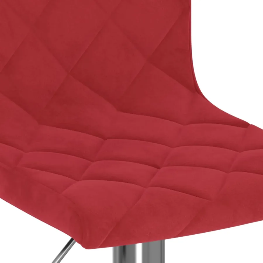 Tabourets de bar lot de 2 rouge bordeaux velours - 8