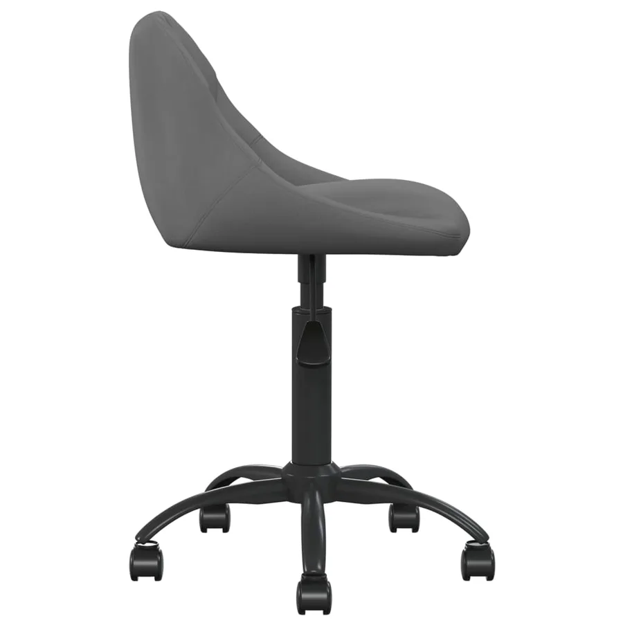 Chaise de salle à manger Gris foncé Velours - 4